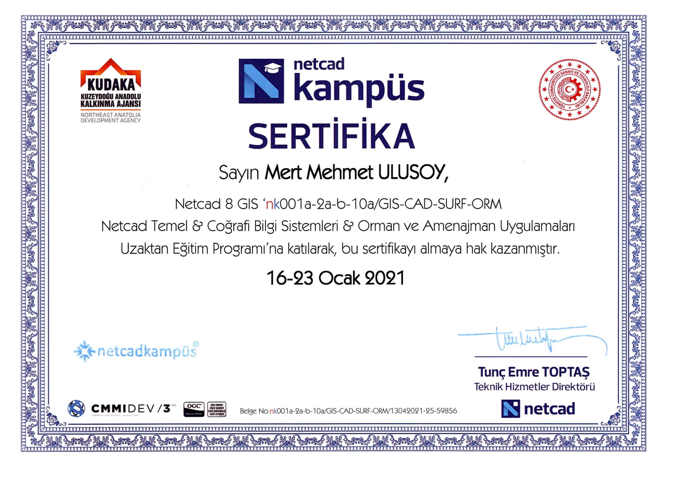 NETCAD SERTİFİKASİ